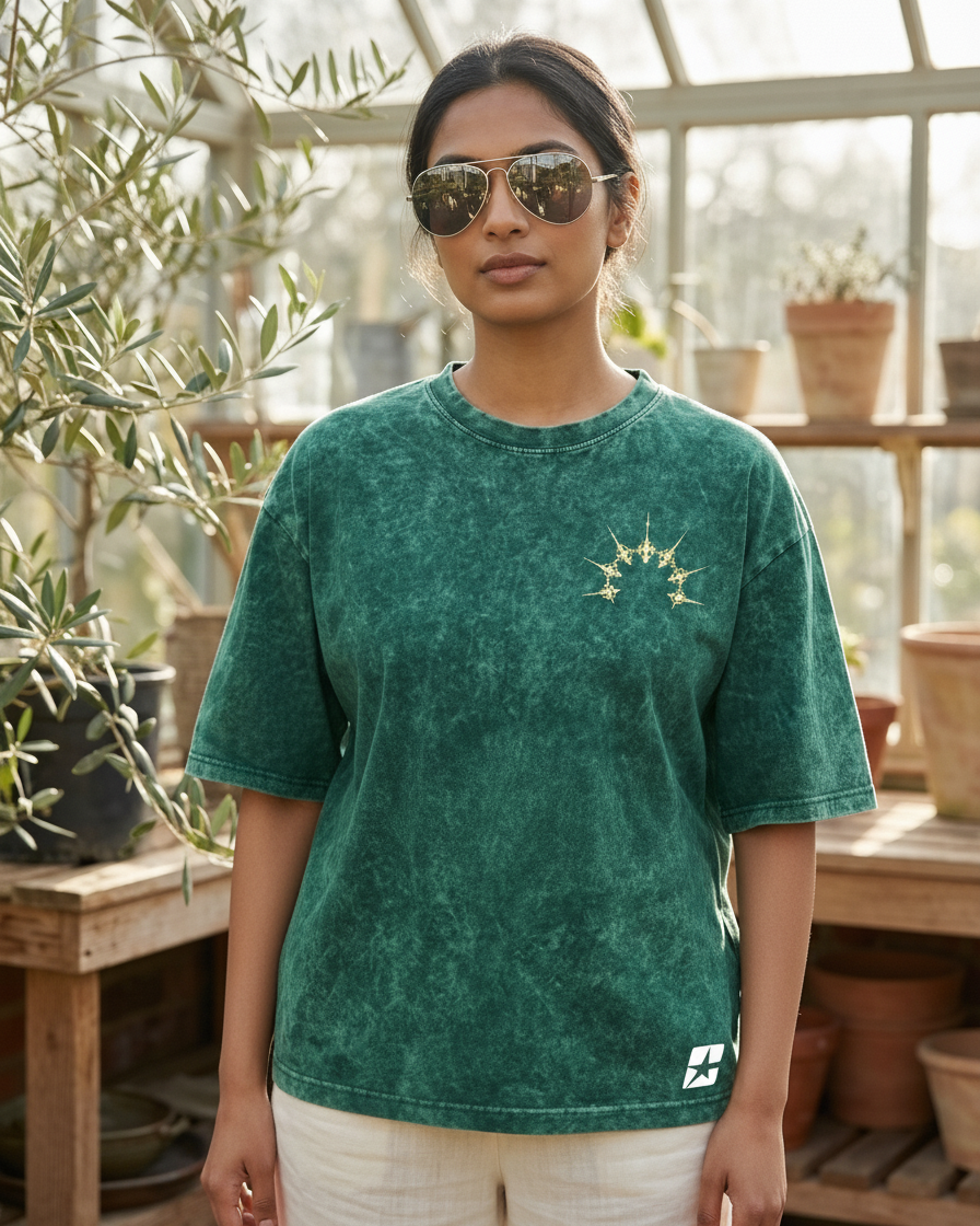 Ethereal Spike T-Shirt (Green Acid Wash)