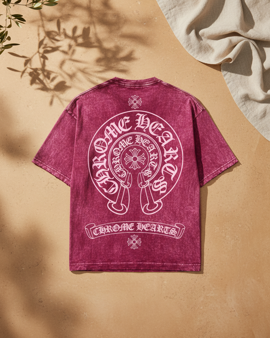 Chrome Legacy T-Shirt (Pink Acid Wash)