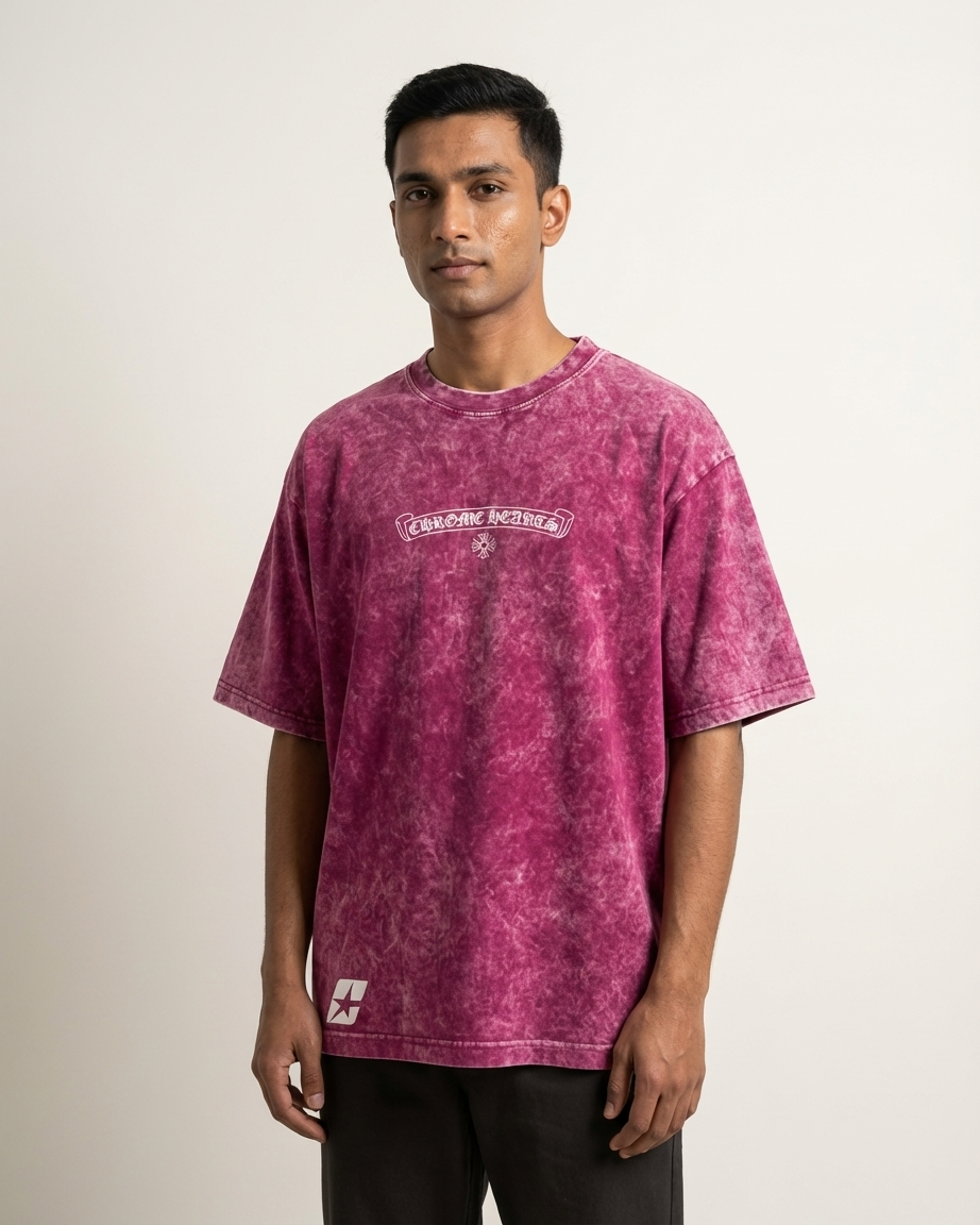 Chrome Legacy T-Shirt (Pink Acid Wash)