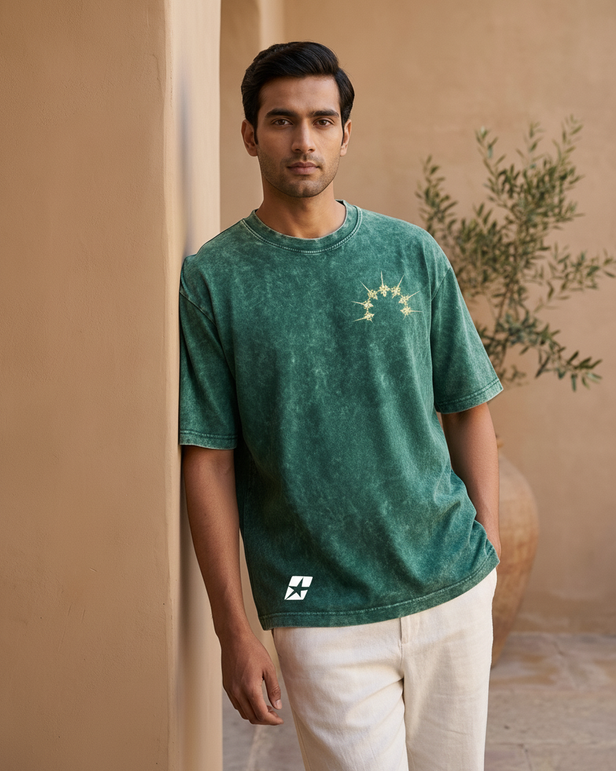 Ethereal Spike T-Shirt (Green Acid Wash)