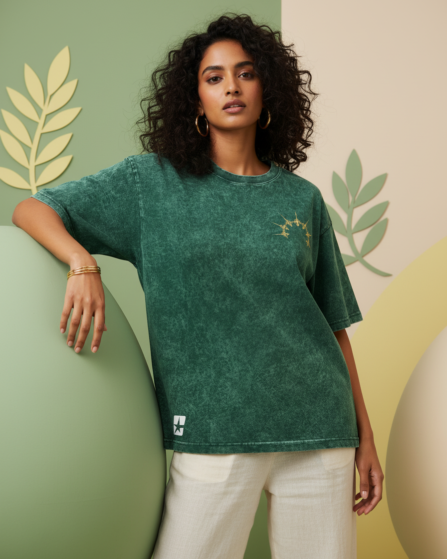 Ethereal Spike T-Shirt (Green Acid Wash)