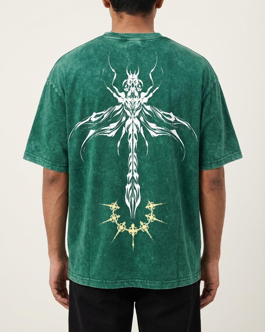 Ethereal Spike T-Shirt (Green Acid Wash)