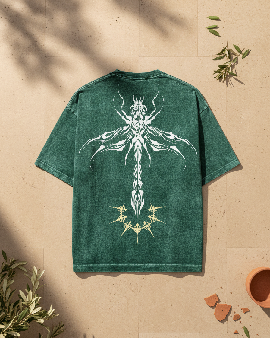 Ethereal Spike T-Shirt (Green Acid Wash)