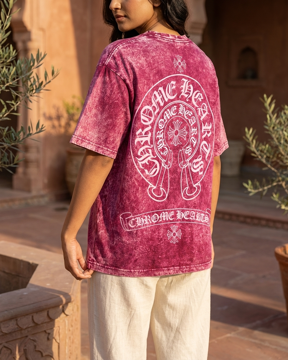 Chrome Legacy T-Shirt (Pink Acid Wash)